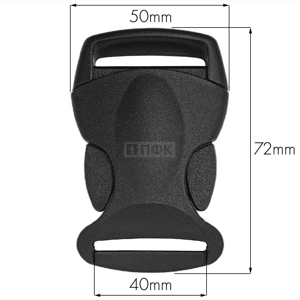 Фастекс (защелка-трезубец) ПП арт.1306 40мм цв черный (уп 100шт/4000шт) — ПФКР Фастекс (защелка-трезубец) ПП арт.1306 40мм цв черный (уп 100шт/4000шт)