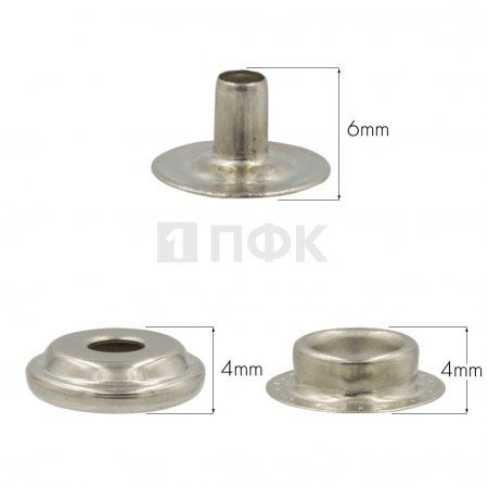 3 Части кнопки для одежды 15мм №61 сталь цв никель (уп 720шт) STRONG 3 Части кнопки для одежды 15мм №61 сталь цв никель (уп 720шт) STRONG