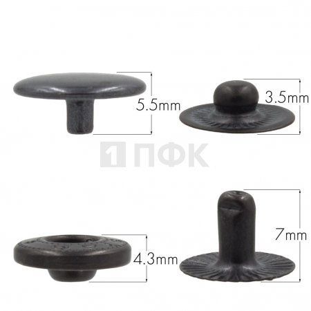 Кнопка для одежды 12,5мм Альфа сталь цв оксид (уп 1440шт) NEW STAR Кнопка для одежды 12,5мм Альфа сталь цв оксид (уп 1440шт) NEW STAR