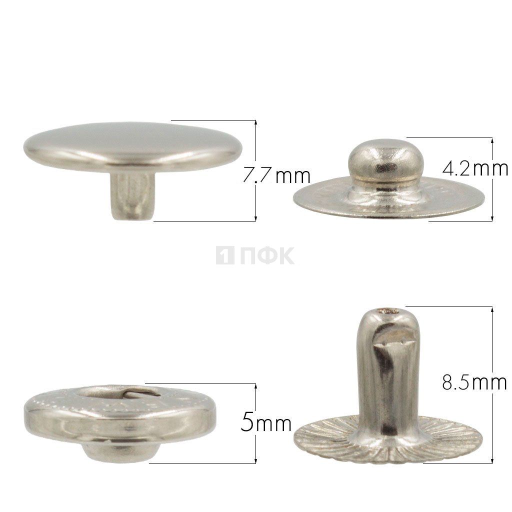 Кнопка для одежды 15мм Альфа сталь цв никель (уп 720шт) NEW STAR — ПФКР Кнопка для одежды 15мм Альфа сталь цв никель (уп 720шт) NEW STAR