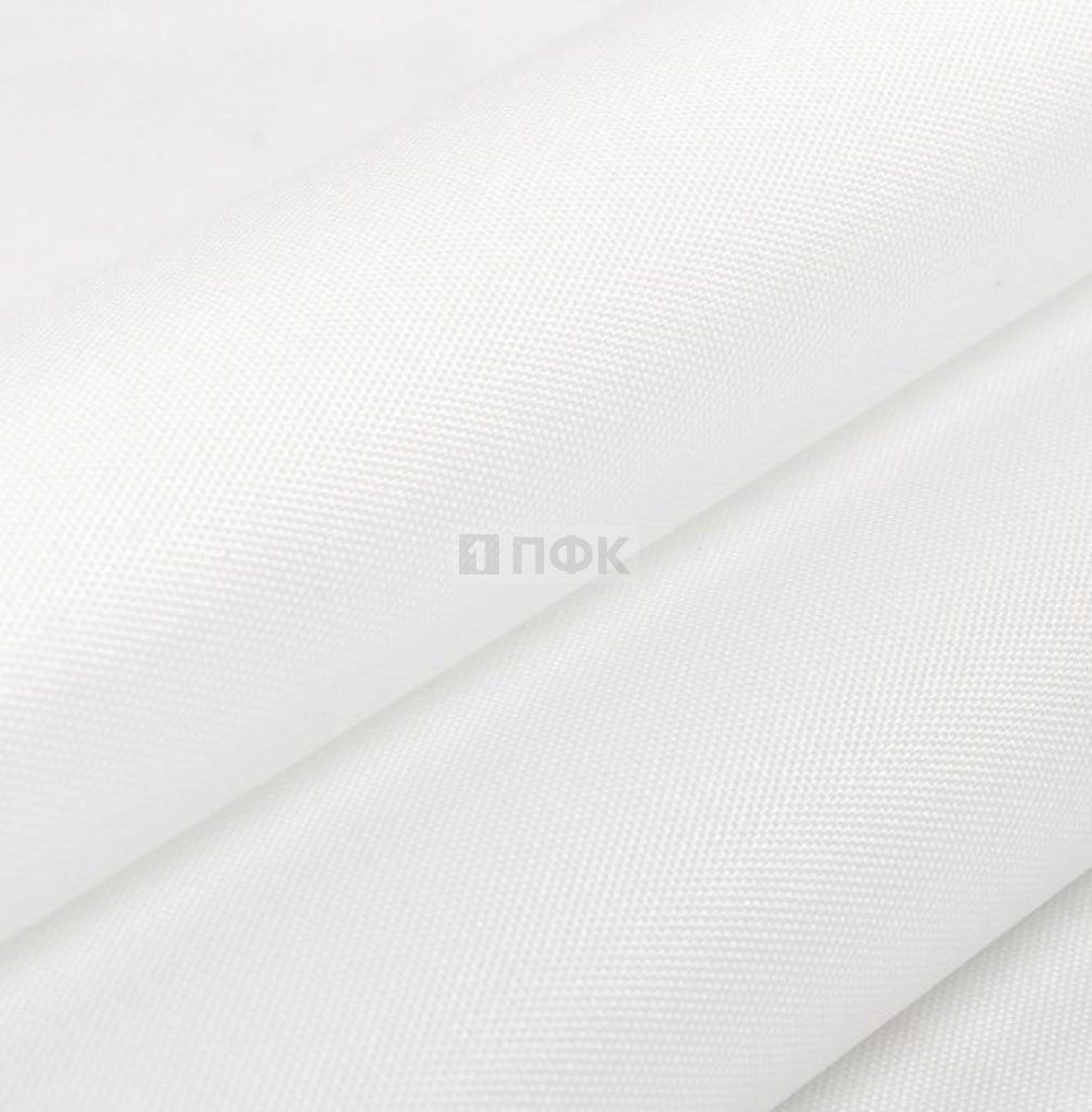 Ткань Oxford 210D PU1000 77гр/м2 шир 150см цв белый 101 (рул 100м)