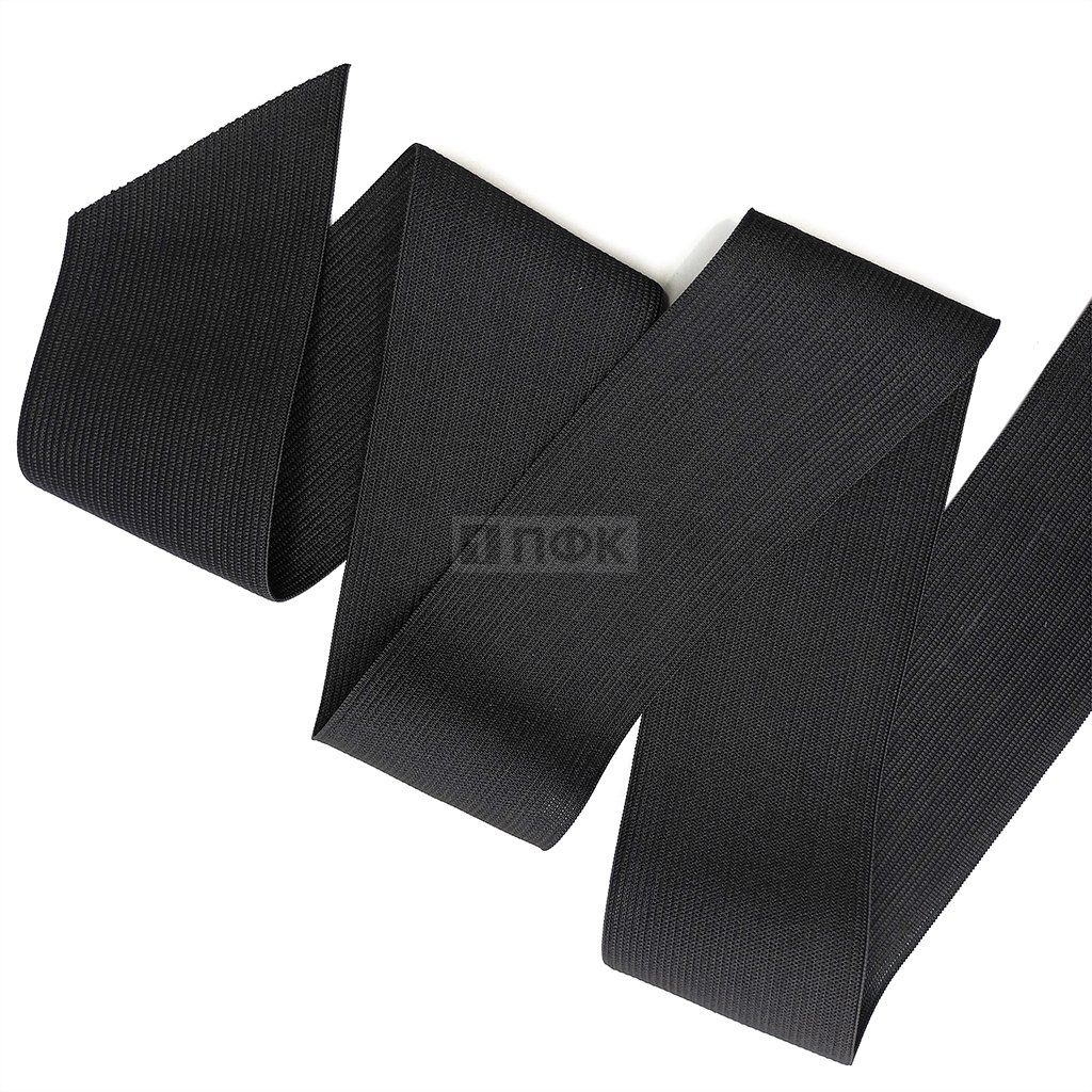 Резинка вязанная 60мм цв черный (уп 50м/200м) — ПФКР Резинка вязанная 60мм цв черный (уп 50м/200м)