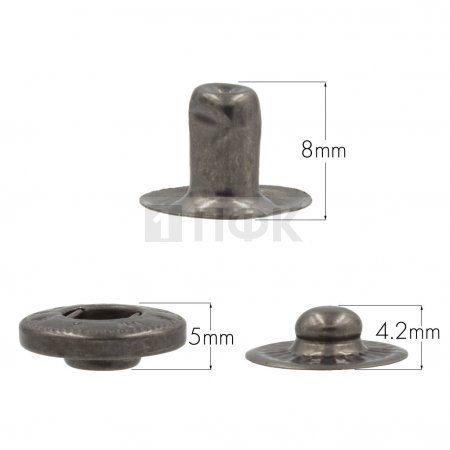 3 Части кнопки для одежды 15мм Альфа латунь цв никель тем (уп 720шт) NEW STAR 3 Части кнопки для одежды 15мм Альфа латунь цв никель тем (уп 720шт) NEW STAR