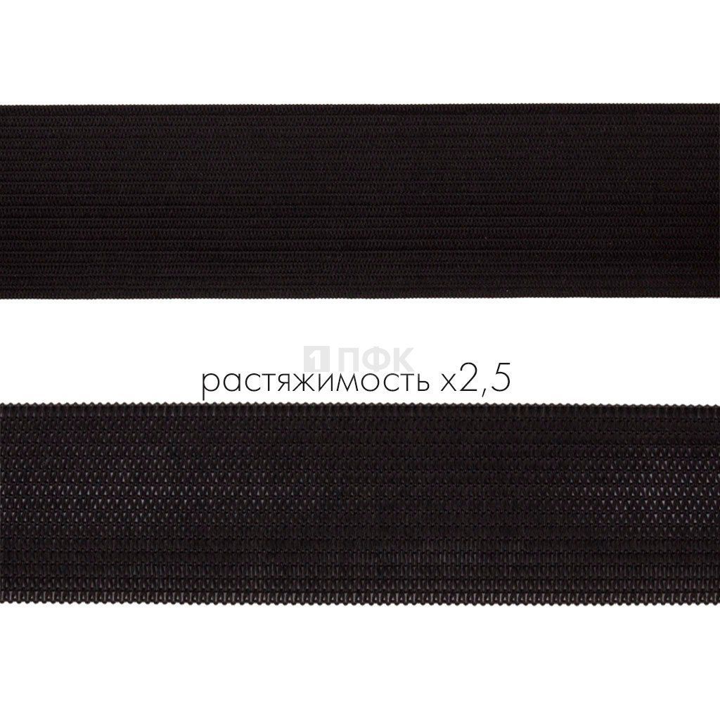 Резинка вязанная 35мм 11.66 гр/м цв черный (рул 40м/уп 360м)