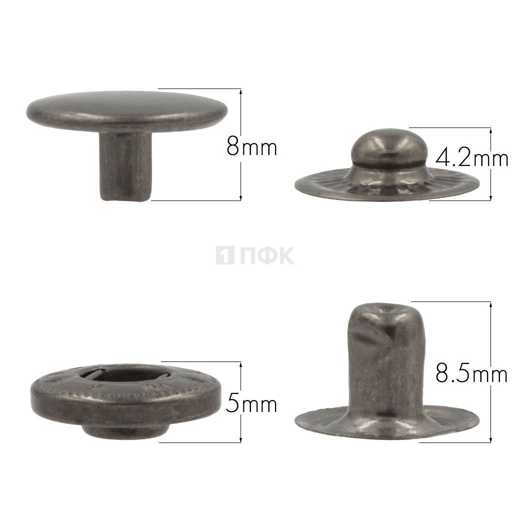 Кнопка для одежды 15мм Альфа латунь цв никель тем (уп 720шт) NEW STAR — ПФКР Кнопка для одежды 15мм Альфа латунь цв никель тем (уп 720шт) NEW STAR