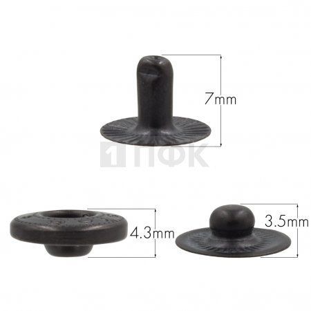 3 Части кнопки для одежды 12,5мм Альфа сталь цв оксид (уп 1440шт) NEW STAR 3 Части кнопки для одежды 12,5мм Альфа сталь цв оксид (уп 1440шт) NEW STAR