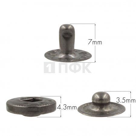 3 Части кнопки для одежды 12,5мм Альфа латунь цв никель тем (уп 1440шт) NEW STAR 3 Части кнопки для одежды 12,5мм Альфа латунь цв никель тем (уп 1440шт) NEW STAR