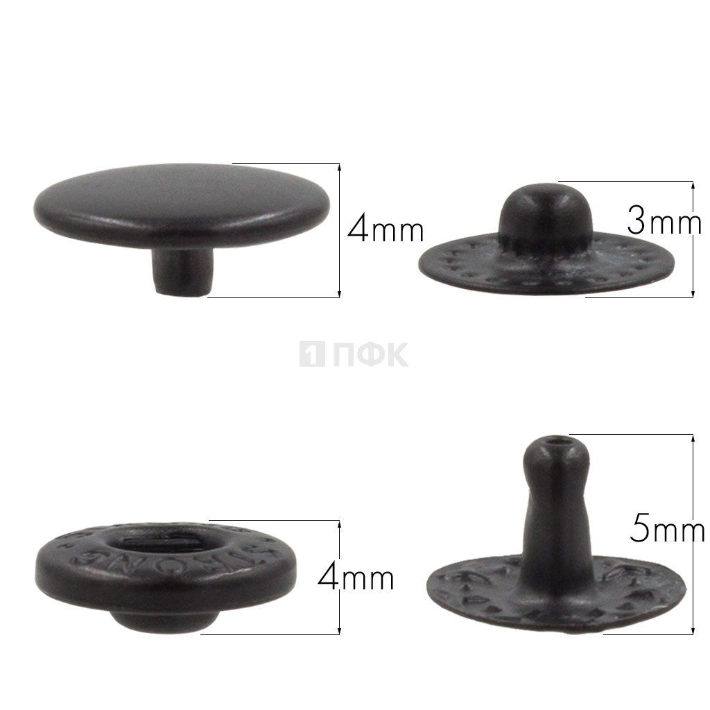 Кнопка для одежды 10мм Альфа латунь цв оксид (уп 1440шт) STRONG