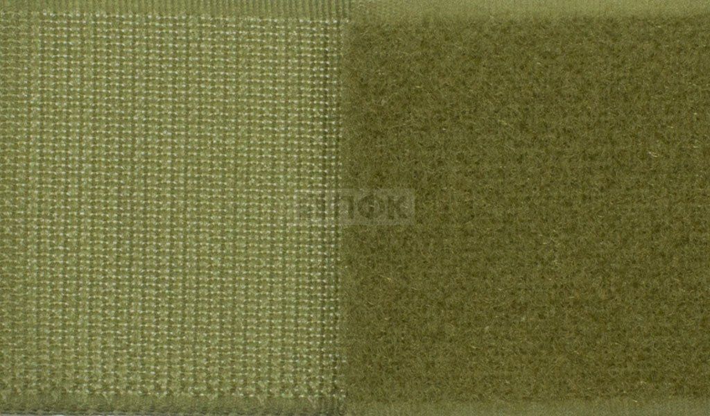 Лента контактная пришивная (липучка/велькро) 50мм цв 176 хаки (рул 25м/кор 250м)