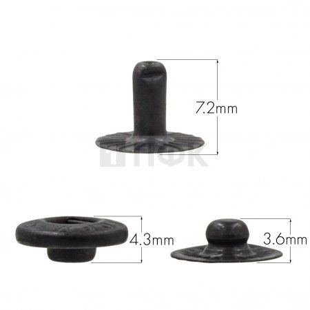 3 Части кнопки для одежды 12,5мм Альфа сталь цв оксид (уп 1440шт) STORM 3 Части кнопки для одежды 12,5мм Альфа сталь цв оксид (уп 1440шт) STORM