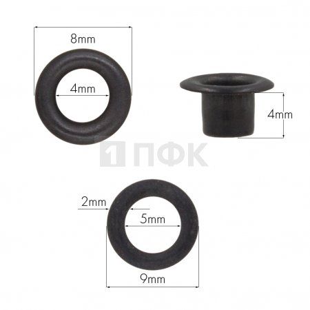 люверсы №2 4мм сталь цв оксид (уп 5000шт) люверсы №2 4мм сталь цв оксид (уп 5000шт)