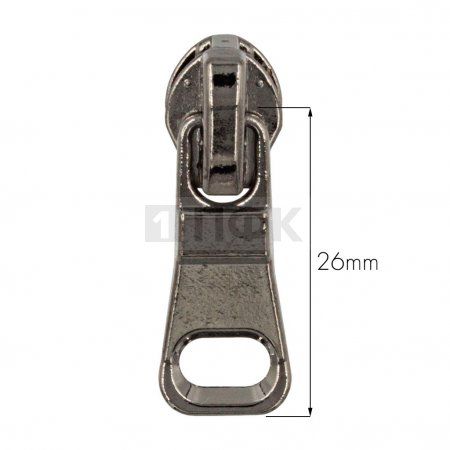 Бегунок для спиральной (витой) молнии тип 5 автомат арт.C7 цв никель черн (уп 500шт/5000шт)