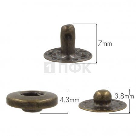 3 Части кнопки для одежды 12,5мм Альфа нерж цв антик (уп 1440шт) BUTTONI 3 Части кнопки для одежды 12,5мм Альфа нерж цв антик (уп 1440шт) BUTTONI