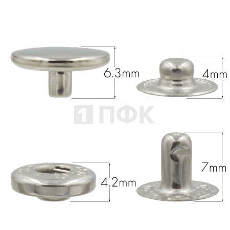 Кнопка для одежды 12,5мм Альфа нерж цв никель (уп 1440шт) DNG Кнопка для одежды 12,5мм Альфа нерж цв никель (уп 1440шт) DNG