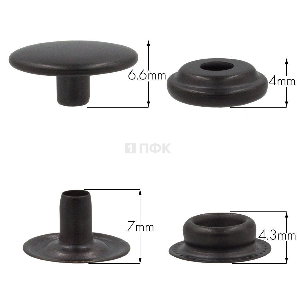 Кнопка для одежды 15мм №61 сталь цв оксид (уп 720шт) NEW STAR