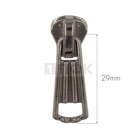 Бегунок трактор тип 5 автомат арт.C6 цв никель черн (уп 500шт/5000шт) Бегунок трактор тип 5 автомат арт.C6 цв никель черн (уп 500шт/5000шт)