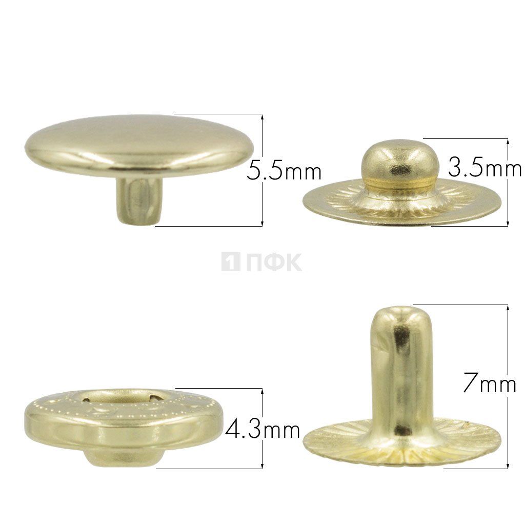 Кнопка для одежды 12,5мм Альфа латунь цв золото (уп 1440шт) NEW STAR — ПФКР Кнопка для одежды 12,5мм Альфа латунь цв золото (уп 1440шт) NEW STAR