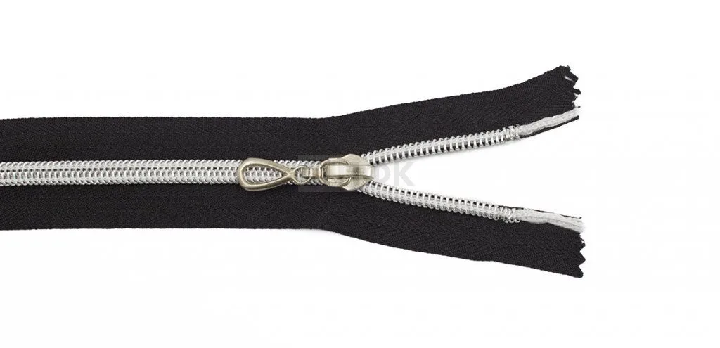 Молния спиральная (витая) тип 7 35см разъем цв 322 зв серебро (уп 100шт)